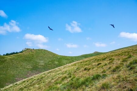 Awesome mountain landscape, nature and its beauty, located on the Red Mountain, Romania. Sunrise in...