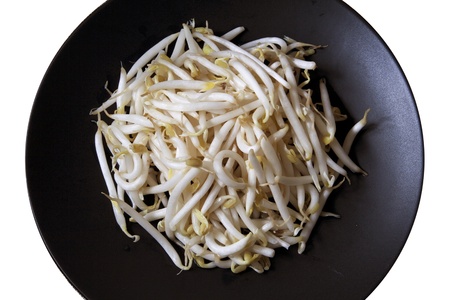 Closed up group of beansprouts 