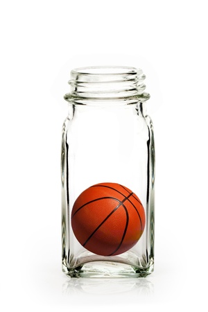 Basketball in bottleの写真素材