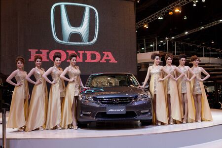 NONTHABURI, THAILAND - MARCH 26: The new Honda Accord showed in 34th Bangkok International Motor Show on March, 2013 in Nonthaburi, Thailandのeditorial素材