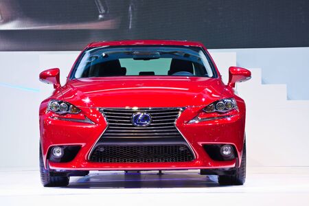 NONTHABURI, THAILAND - MARCH 26: The new Lexus IS 300 h showed in 34th Bangkok International Motor Show on March, 2013 in Nonthaburi, Thailandのeditorial素材