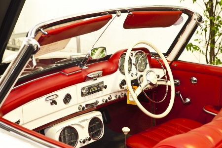 PATHUMTHANI - JUNE 20 : The vintage car Mercedes-Benz 300B, original car in Geramany showed in event...