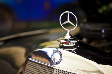 PATHUMTHANI - JUNE 23 : The vintage car Mercedes-Benz 300B, 1955s original car in Geramany showed in...