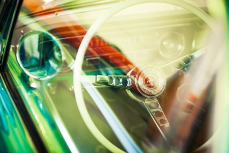 PATHUMTHANI - JUNE 20 : The vintage car Ford Mustang, 1965s original car in USA showed in event of The 37th Vintage Car Concours on June 20, 2013. Pathunthani, Thailandのeditorial素材