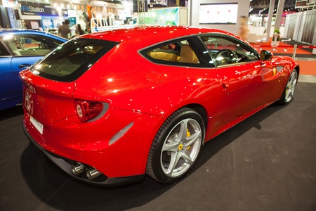 NONTHABURI THAILAND-JUNE 20 : Ferrari FF displayed at Bangkok International Auto Salon 2013 on June 30, 2013. The event exiting modified car showed in Nonthaburi, Thailand.のeditorial素材