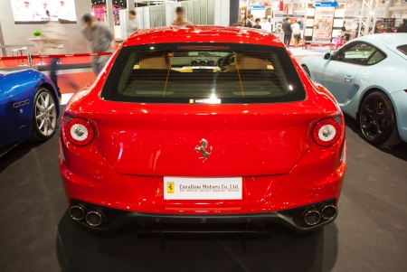 NONTHABURI THAILAND-JUNE 20 : Ferrari FF displayed at Bangkok International Auto Salon 2013 on June 30, 2013. The event exiting modified car showed in Nonthaburi, Thailand.のeditorial素材