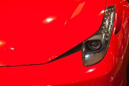 NONTHABURI THAILAND-JUNE 20 : Closed up of Ferrari F458 displayed at Bangkok International Auto Salon 2013 on June 30, 2013. The event exiting modified car showed in Nonthaburi, Thailand.のeditorial素材