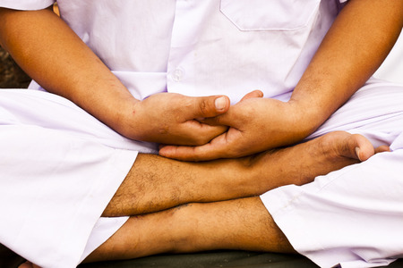 AYUTHAYA, THAILAND - JUN 24 : The religious practices of Buddhists in Visakha Puja Day on June 24, 2013. Ayuthaya, Thailand.Visakha Puja Day is the three important incident of Budhha, birth day, enlightenment and nibbana.のeditorial素材