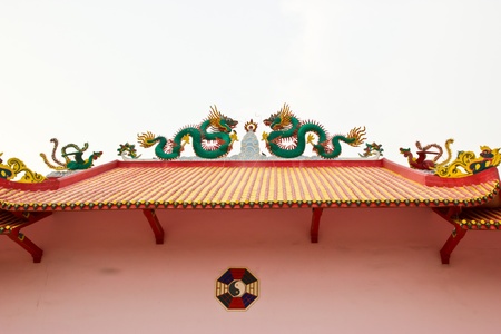 The building style of the Chinese Dragon の写真素材