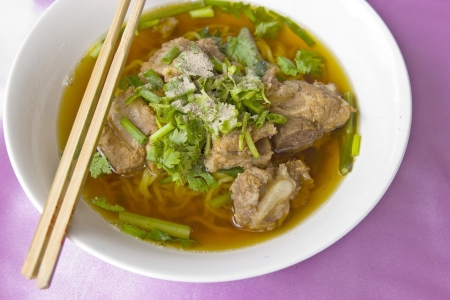 Pork Noodle Soup, Thai restaurant の写真素材