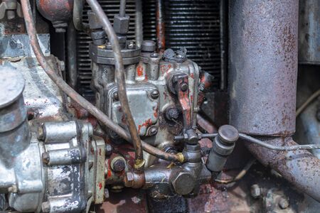 retro tractor. t-25. breakage, oil flow in the cylinder. there is a tint. air cooling.