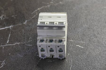marble background. automatic circuit breaker. circuit breaker.の写真素材