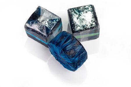 Studio lighting. tablet for adding to drain barrels for flavoring and disinfection. On a white background. Soft focusの写真素材