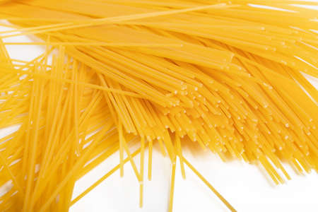 Studio lighting. yellow macaroni. Made from durum wheat. Close-upの写真素材