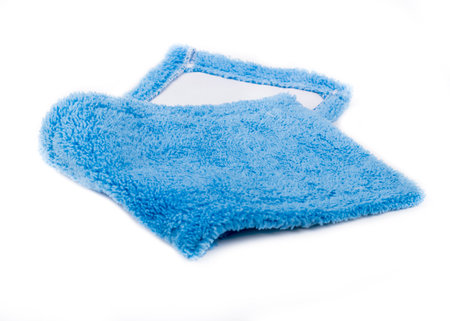 background. white. microfiber cloth. there is a small shadow. close up.の写真素材