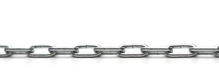 metallic chain on white background, abstractionの写真素材