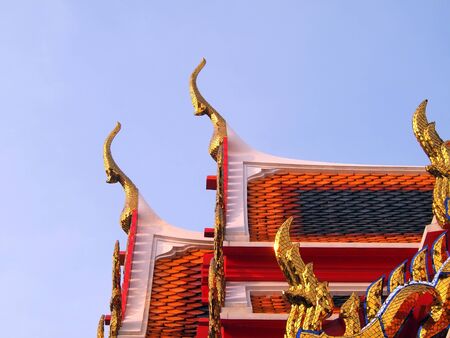 Temple roof in Bangkok Thailand   の写真素材