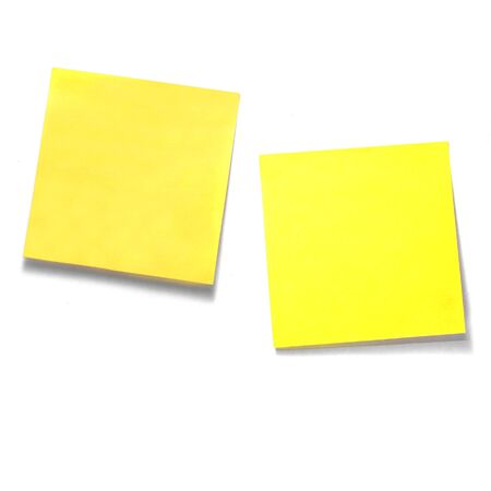 Yellow sticky notes with shadeの写真素材