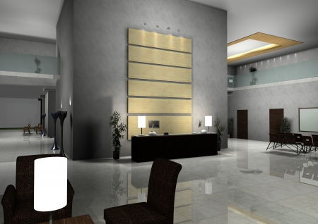 modern design interior of hall,corridor.の写真素材