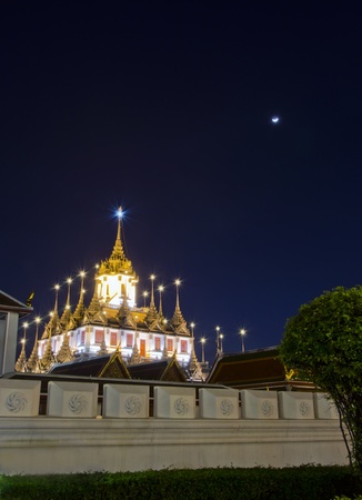 Iron temple Loha Prasat in Wat Ratchanatdaram Worawihan, Bangkok, Thailand の写真素材