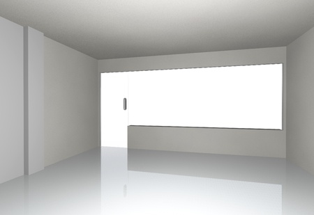 white empty interior, 3D renderingの写真素材