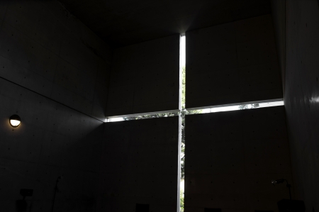 Cross with light shafts  Faith symbol  のeditorial素材