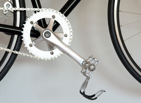 Closeup view of  bike pedal 