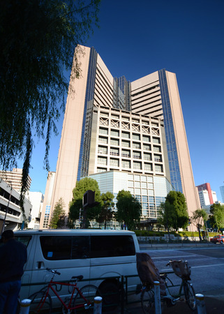 GINZA, JAPAN - NOV 26   Modern building in Ginza area on November 26, 2013 in Tokyo  Ginza shopping area  The popular tourist spot in Tokyo  のeditorial素材