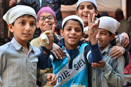 Jodhpur, India - January 1, 2015: Portrait of Indian child in a village in Jodhpur, india. Jodhpur is the second largest city in the Indian state of Rajasthan with over 1 million habitants.のeditorial素材