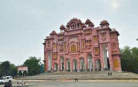 Jaipur, India - January 3, 2015: Indian people on Street of the Pink City on January 3, 2015 in Jaipur, Rajasthan, India. Jaipur is the capital and largest city of the Indian state of Rajasthan in Northern Indiaのeditorial素材
