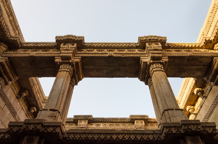 Adalaj Stepwell in Ahmedabad, Gujarat, Indiaの写真素材