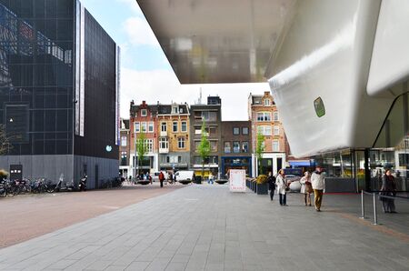 Amsterdam, Netherlands - May 6, 2015: Tourist visit Stedelijk Musem in Amsterdam located in the museum park, Netherlands on May 6, 2015のeditorial素材