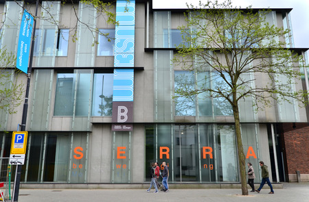 Rotterdam, Netherlands - May 9, 2015: People visit Museum Boijmans Van Beuningen in Rotterdam, Netherlands. on May 9, 2015. This Museum is one of the oldest museums in the Netherlands.のeditorial素材