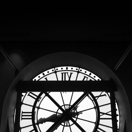 Orsay Museum (Musee d'Orsay) clock in Paris, Franceのeditorial素材