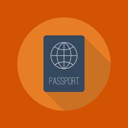 Travel Flat Icon With Long Shadow.のイラスト素材