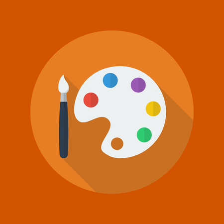Education Flat Icon With Long Shadow. のイラスト素材