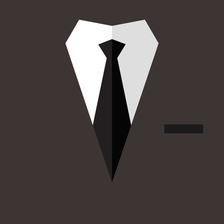 Professional suit flat poster. Vector illustrationのイラスト素材