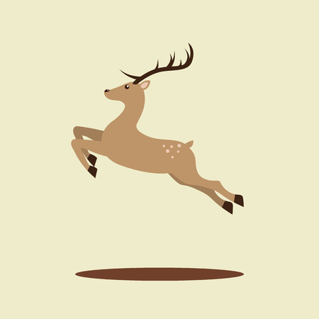 Christmas reindeer vector illustrationのイラスト素材