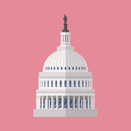 Capitol building symbol. vector illustrationのイラスト素材