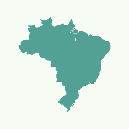 Silhouette of Brazil map vector illustrationのイラスト素材
