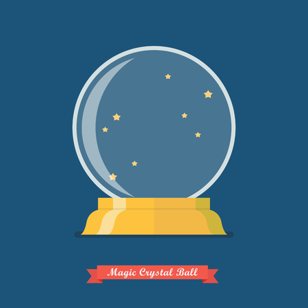 Future crystal ball or Magic crystal ball. Vector illustrationのイラスト素材