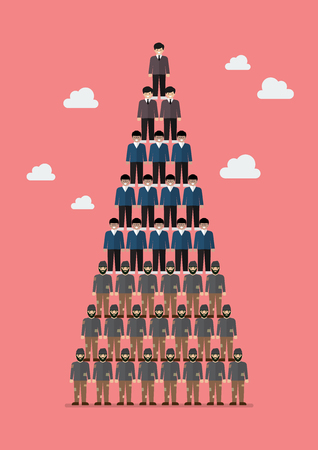 Pyramid of social class. Vector illustrationのイラスト素材