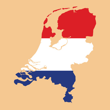 Netherlands map with Netherlands inside.のイラスト素材
