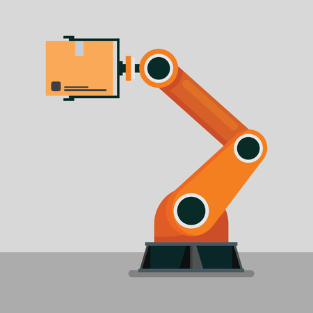 Industrial mechanical robotic arm. Vector Illustrationのイラスト素材