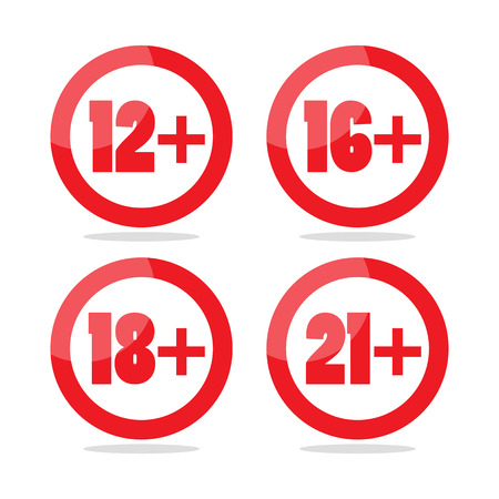 Adults content icon. Vector illustrationのイラスト素材