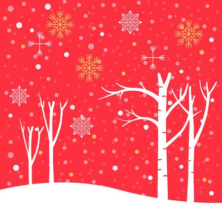 Christmas poster winter background. Vector illustrationのイラスト素材