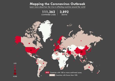 Mapping the Coronavirus Outbreak Infographic. Vector illustration
