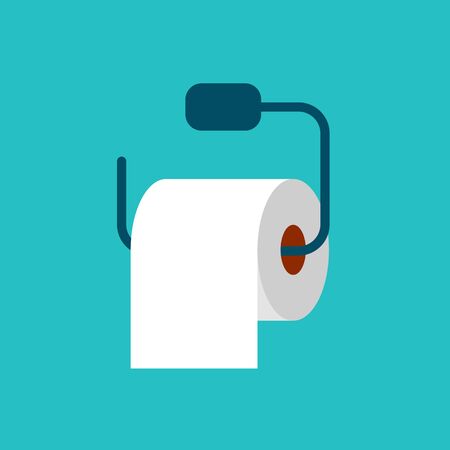 Toilet tissue paper. Flat style vector illustrationのイラスト素材