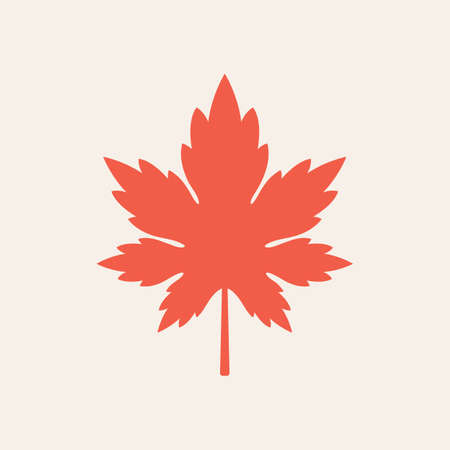 Maple leaf vector icon. Autumn leaf leaves. Fall leaves mapleのイラスト素材