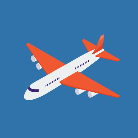 Airplane isometric illustration. Vector illustrationのイラスト素材